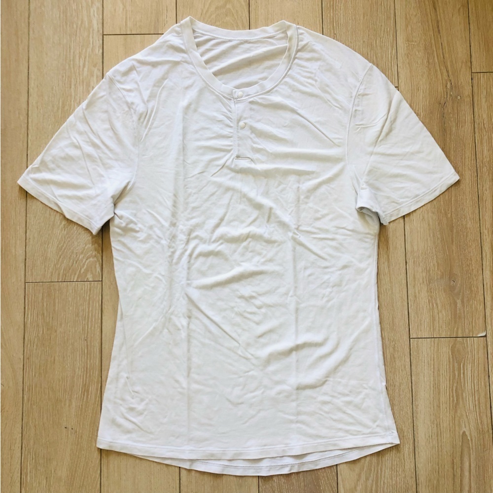 Lululemon Henley Fitted T Shirt in White